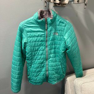 North Face reversible puffer/sherpa coat - size Youth Large
